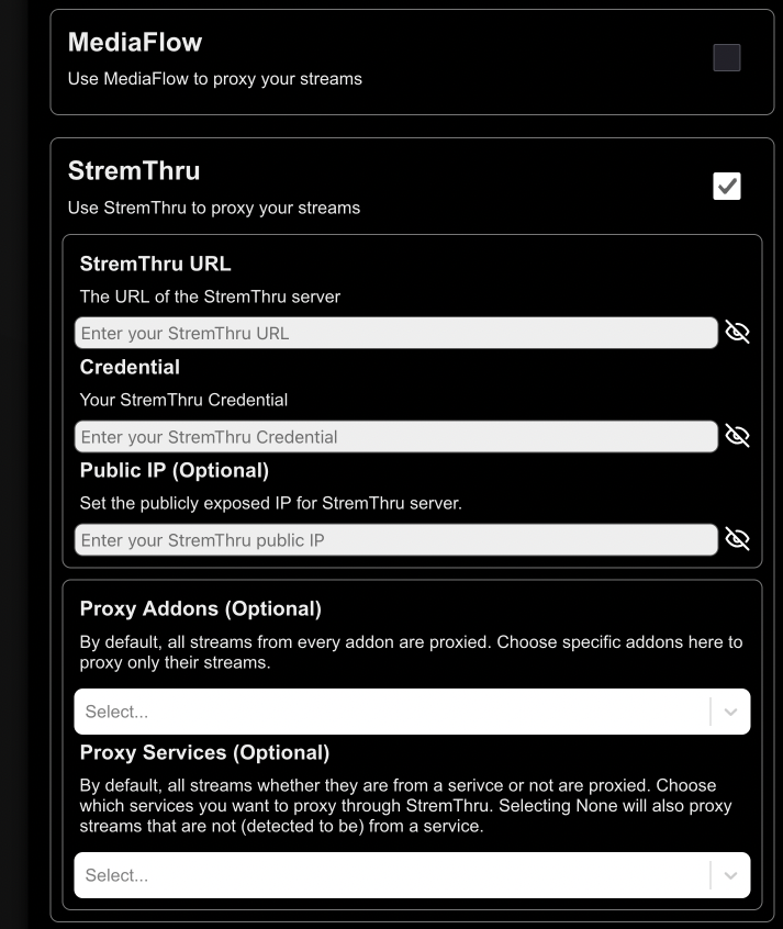 AIOStreams adds StremThru support